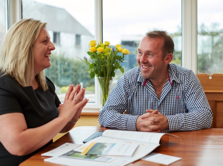 NFU Mutual financial adviser with Pembrokeshire farmer